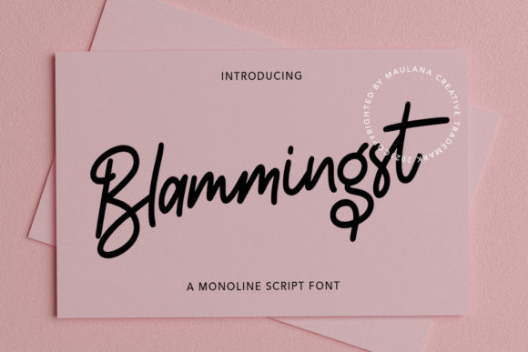 Blammingst: A Script Font for Professional Branding