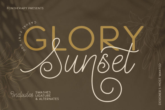 Glory Sunset: A Script Font for Scroll-Stopping Designs