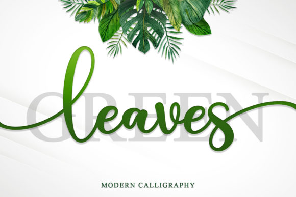 Green Leaves: A Romantic Script Font for Editorial Design