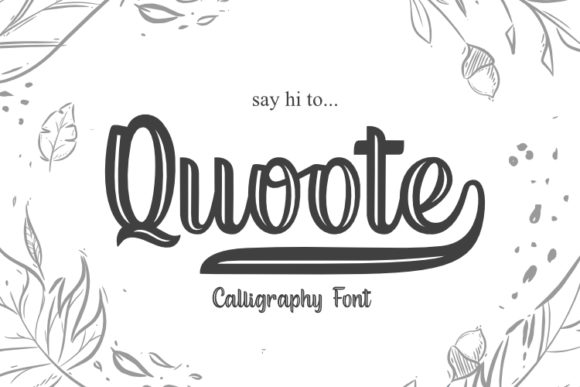 Quoote: A Handwritten Font for Modern Web Design