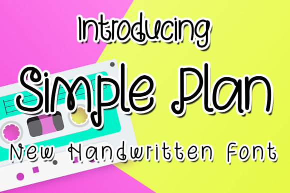Simple Plan Font: A Sweet Handwritten Typeface for Crafters